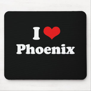 I Liebe-Phoenix-T-Shirt Weiß-T-Shirt Mousepad