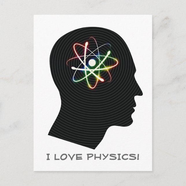 I LIEBE PHYSICS | Geek Postkarte (Vorderseite)