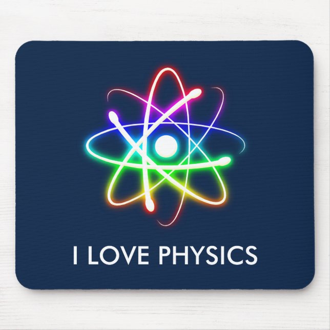 I LIEBE-PHYSIK - dunkelblaues mousepad (Vorne)