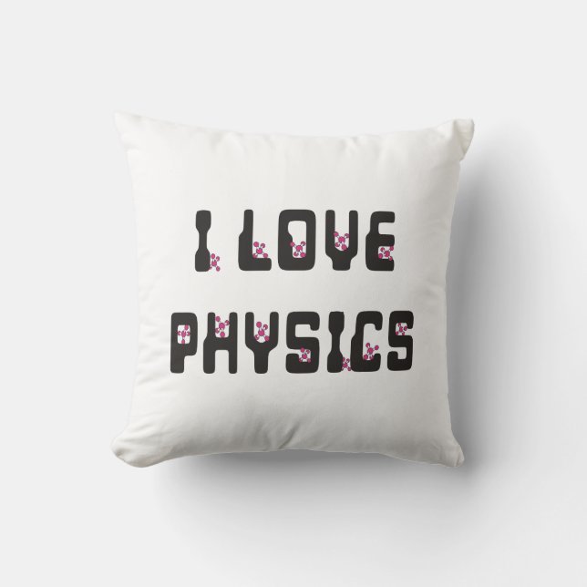I Liebe Physik Kissen (Vorderseite)