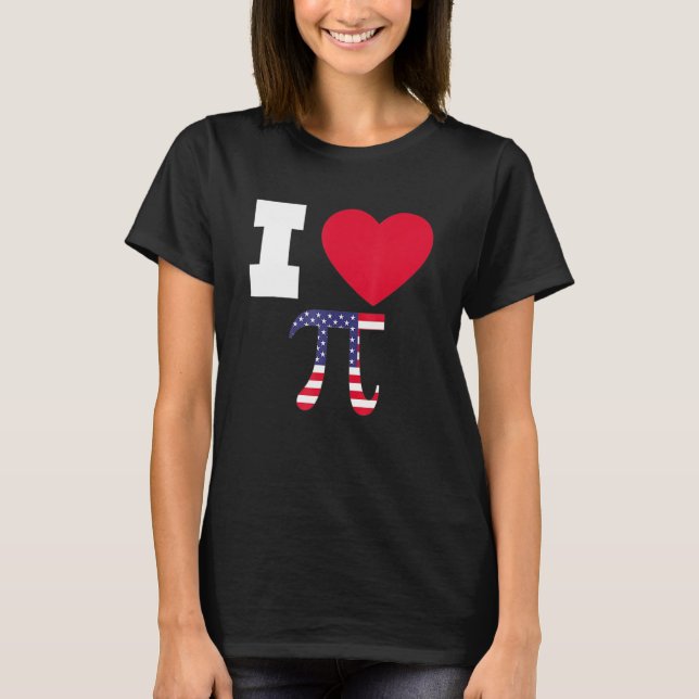 I Liebe Pi Happy Pi Day Math Celebration T-Shirt (Vorderseite)