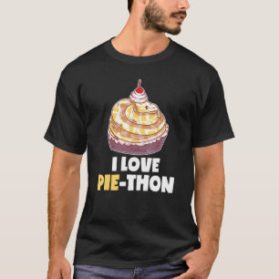I Liebe Pi thon Ball Python Pie Cake Pet Schlange T-Shirt