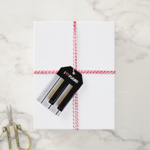 I Liebe Piano, Jazzy Design Geschenkanhänger