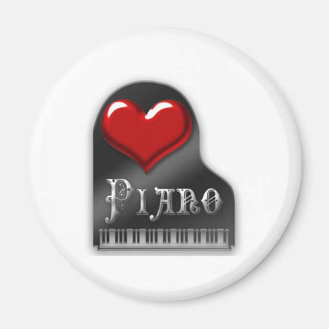 I Liebe Piano Magnet (Vorne)