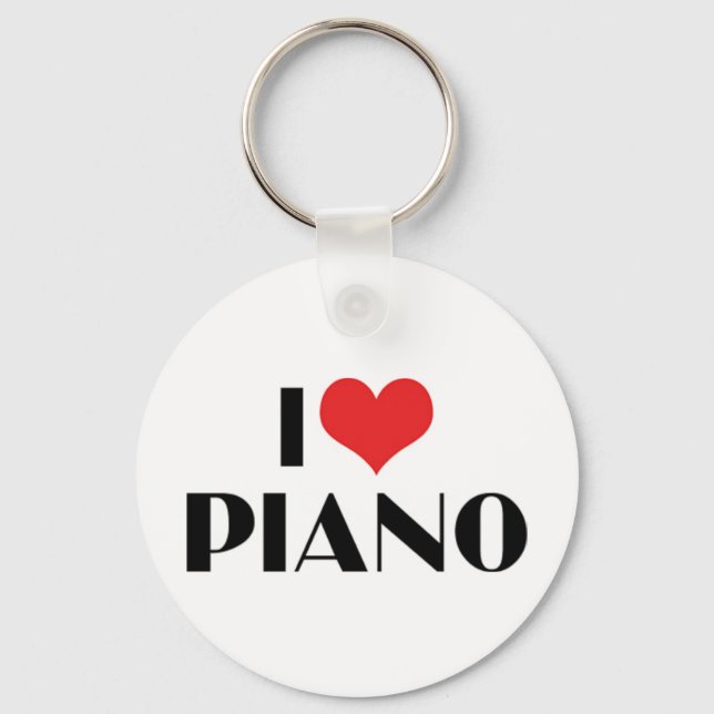 I Liebe Piano Schlüsselanhänger (Vorderseite)