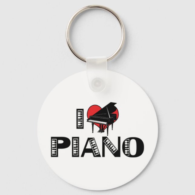I Liebe Piano Schlüsselanhänger (Vorderseite)