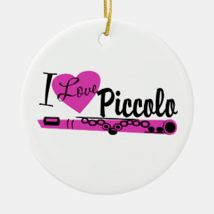 I Liebe Piccolo Marching Band Foto Keramik Ornament