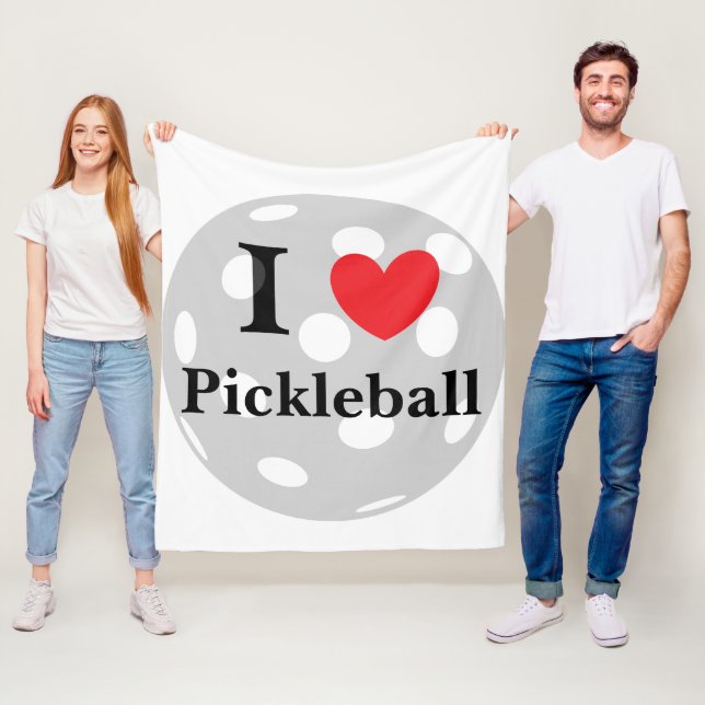 "I Liebe Pickleball" Fleecedecke (Beispiel)