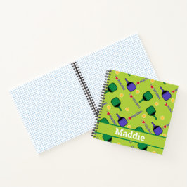 I Liebe Pickleball Green Notebook Notizbuch