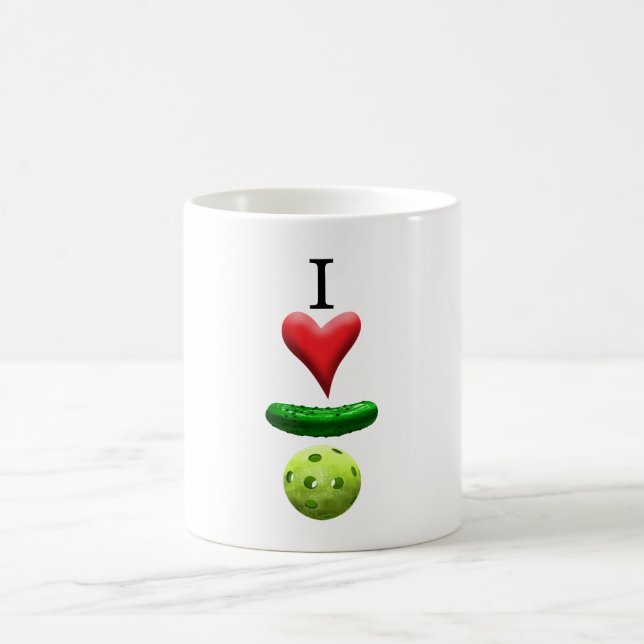 I Liebe Pickleball Kaffeetasse (Mittel)