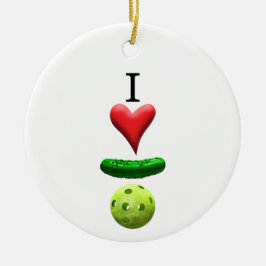 I Liebe Pickleball - Keramik Ornament