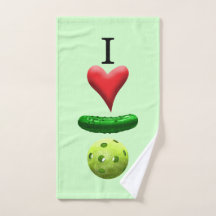 I Liebe Pickleball-Logo - grünes Sweattuch
