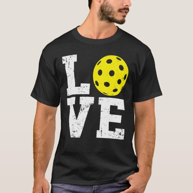 I Liebe Pickleball Paddleball Pickleball Player T-Shirt (Vorderseite)