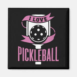 I Liebe Pickleball Quote Paddle und Ball Sports Gr Magnet