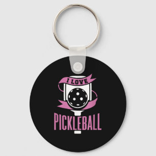 I Liebe Pickleball Quote Paddle und Ball Sports Gr Schlüsselanhänger