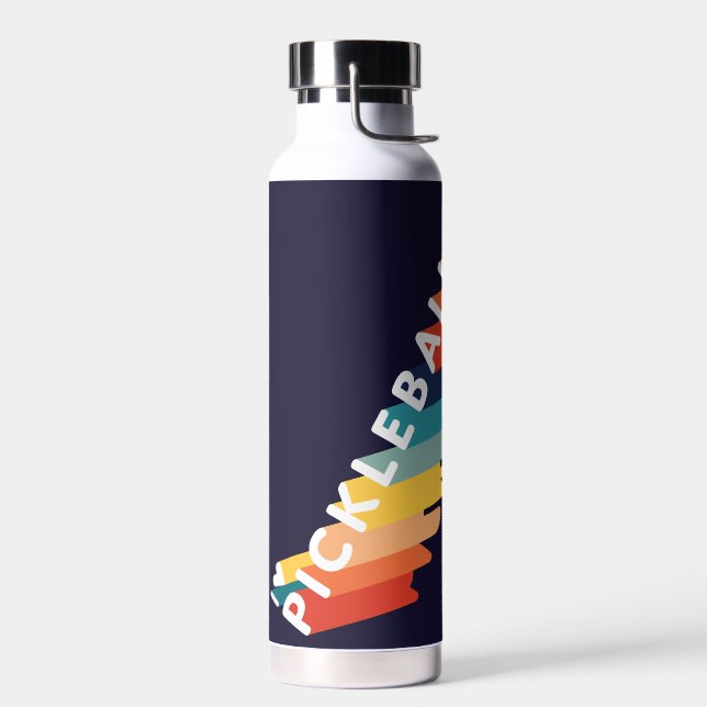 I Liebe Pickleball Rainbow Retro Trinkflasche (Links)