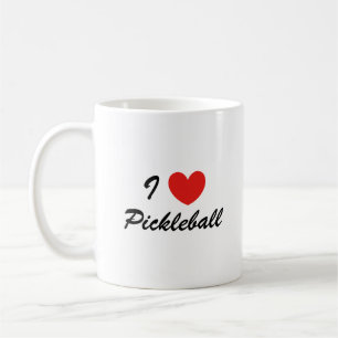 I Liebe Pickleball Sporttypografie Kaffeemaschine Kaffeetasse