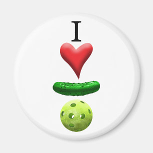 I Liebe Pickleball - weiß - Magnet