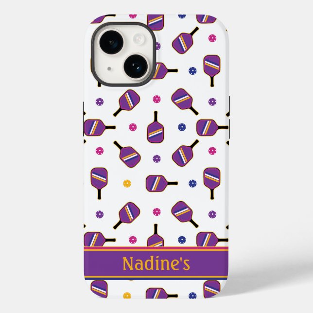 I Liebe Pickleball white Iphone 14 Case-Mate iPhon Hülle (Rückseite)