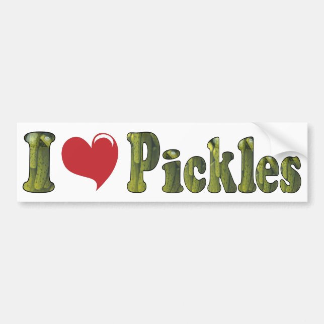 I Liebe Pickles Autoaufkleber (Vorne)
