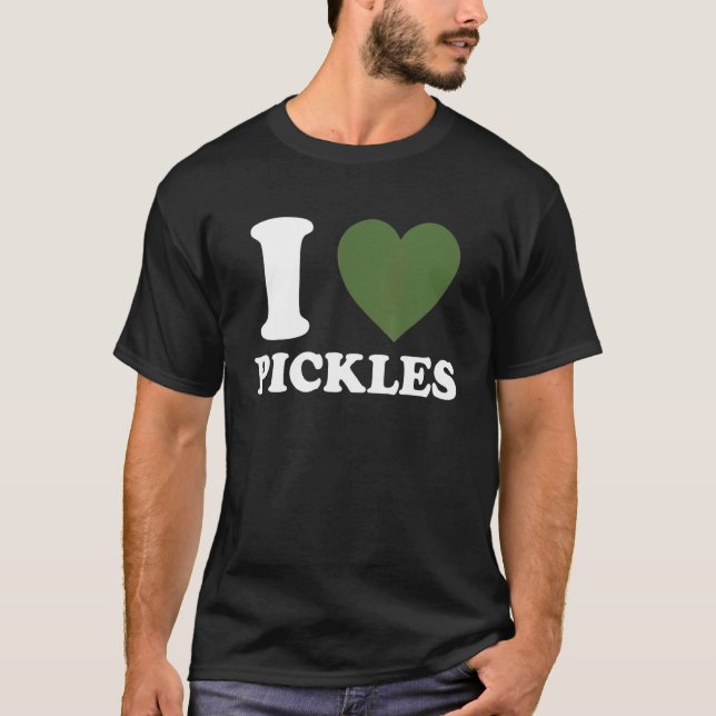 I Liebe Pickles I Heart Pickles Gurken Obst T-Shirt (Vorderseite)