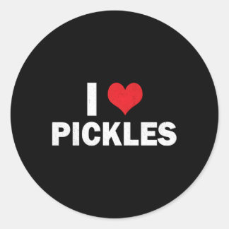 I Liebe Pickles Pickle I He Pickles Runder Aufkleber