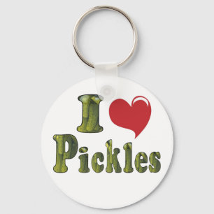 I Liebe Pickles Schlüsselanhänger