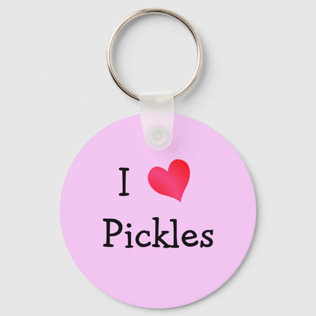I Liebe Pickles Schlüsselanhänger (Vorderseite)