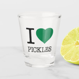 I LIEBE PICKLES SCHNAPSGLAS