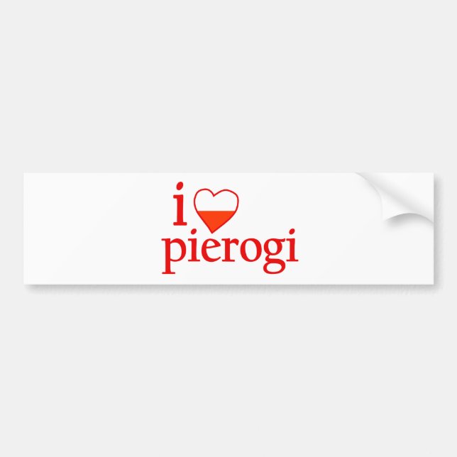 I Liebe Pierogi Autoaufkleber (Vorne)