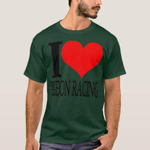 I Liebe Pigeon Racing Unisex Lässig Graphic T-Shirt
