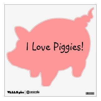 I Liebe Piggies Wand-Abziehbild