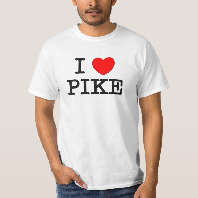 I Liebe PIKE (Nahrung) T-Shirt (Vorderseite)