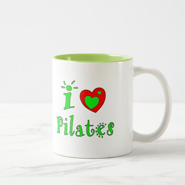 I Liebe Pilates - Custom Coffee Mugs Zweifarbige Tasse (Rechts)