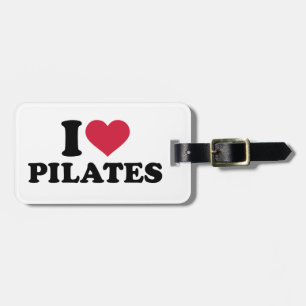 I Liebe Pilates Gepäckanhänger