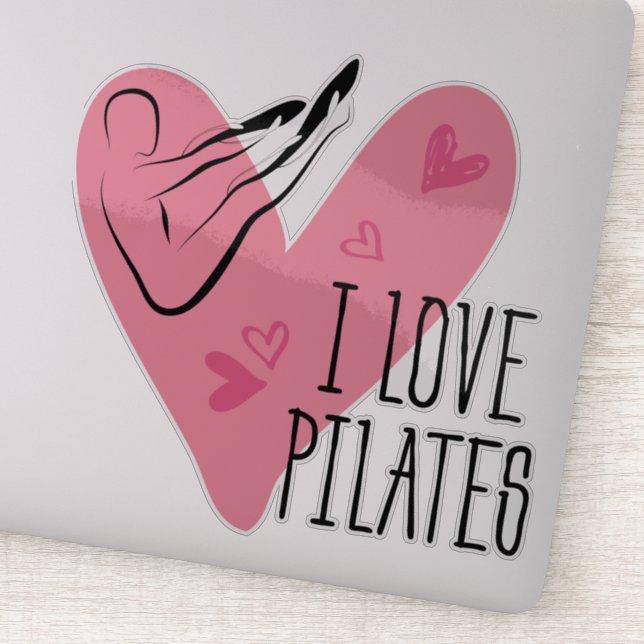 I LIEBE PILATES Pilates Rocker Pose Aufkleber (Detail)