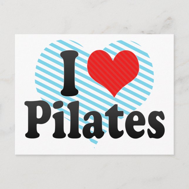 I Liebe Pilates Postkarte (Vorderseite)