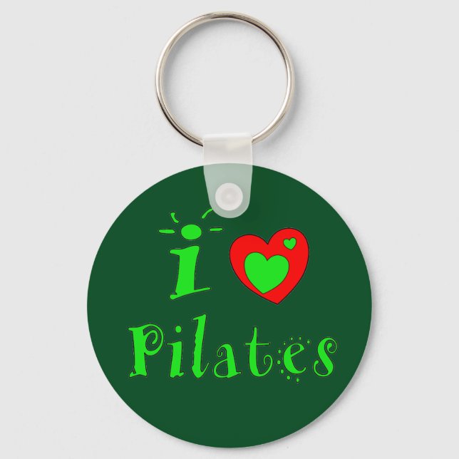 I Liebe Pilates Schlüsselanhänger (Vorderseite)