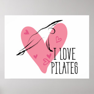 I LIEBE PILATES und Pilates Pose Poster
