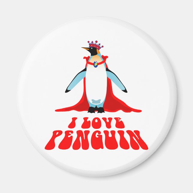 I Liebe Pinguin Magnet (Vorne)