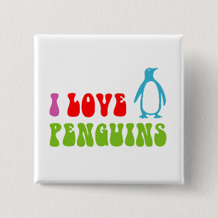 I Liebe Pinguine Button