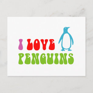 I Liebe Pinguine Postkarte