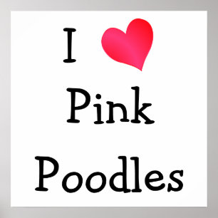 I Liebe Pink Poodles Poster