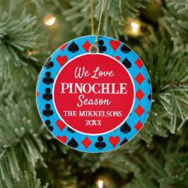 I Liebe Pinochle Season Blue Keramik Ornament