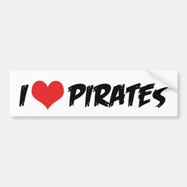I Liebe Pirates Autoaufkleber (Vorne)
