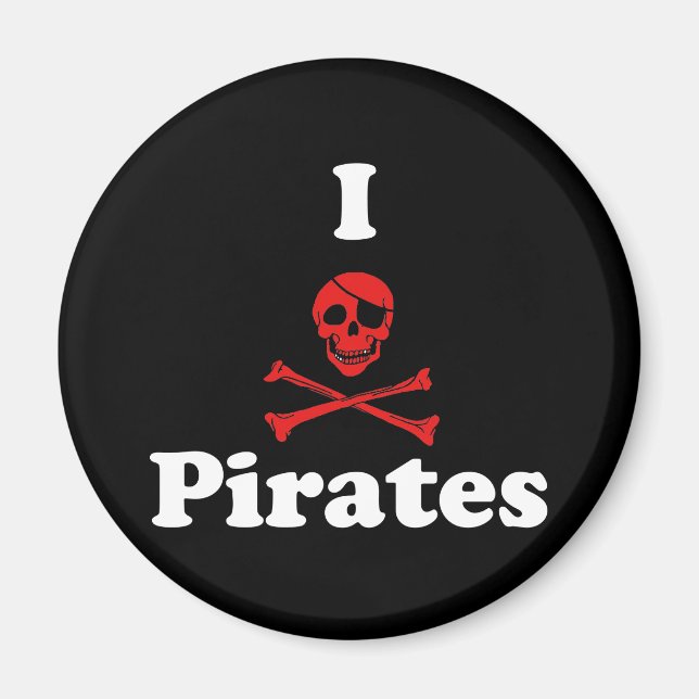I Liebe Pirates Magnet (Vorne)
