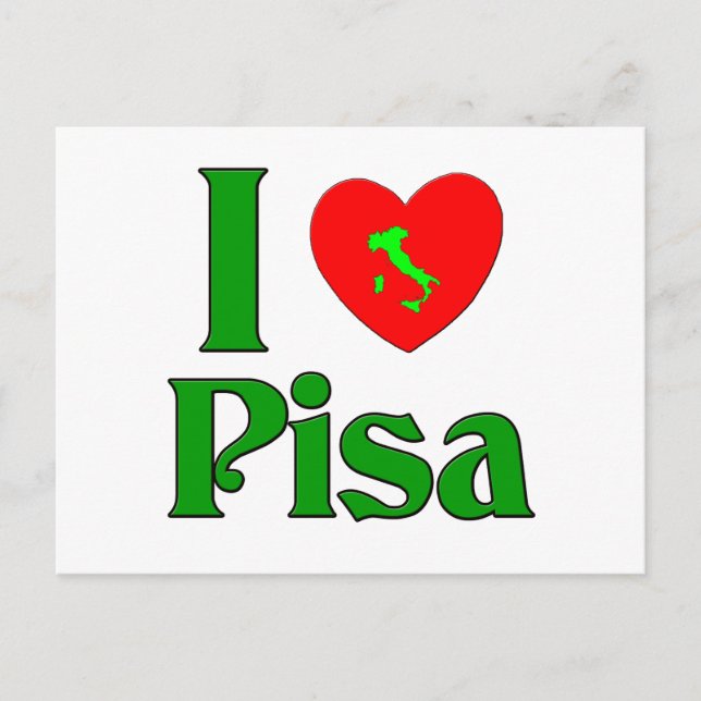 I Liebe Pisa Italien Postkarte (Vorderseite)