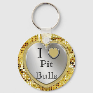 I Liebe Pit Bullen oder ? Herzkette Schlüsselanhänger