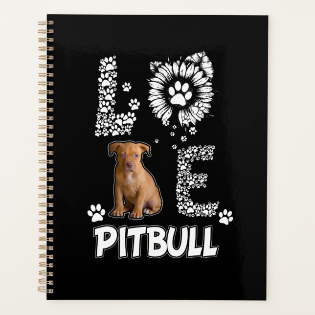 I Liebe Pitbulhunde Planer (Vorderseite)