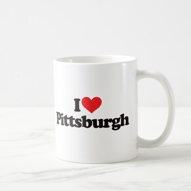 I Liebe Pittsburgh Kaffeetasse (Rechts)
